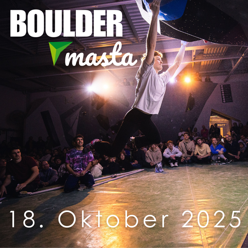 Titelbild Bouldermasta 2025 in der Boulderkitchen Freiburg – Boulder-Wettkampf am 18. Oktober 2025
